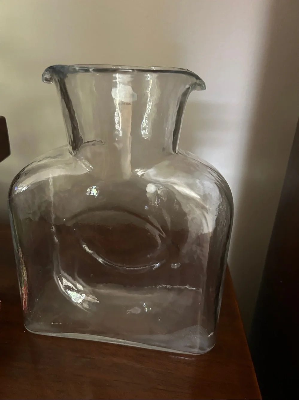Blenko Smokey Grey Glass Square-Shoulder Vase
